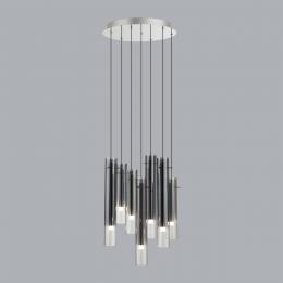 Odeon light 5061/32LA PENDANT ODL24 319 серебристый/дымчатый/металл/стекло Люстра каскадная LED 7*4W 3000K SHINY  - 4 купить